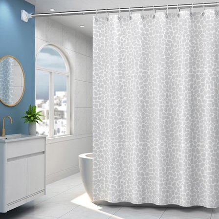 Duschdraperi 120 x 200 cm, tillverkad av PEVA-tyg, vit finish