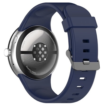 Google Pixel Watch 4 / 3 45 mm Armband Silikon Mörk Blå