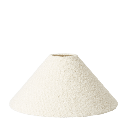 Åhléns Home Lampskärm i bouclé 38 cm Belysning Vit ONESIZE