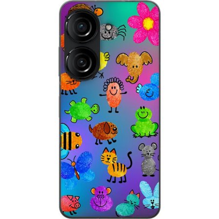 Yhteensopiva Puhelinkuori Asus Zenfone 10 Little Scribble Friends