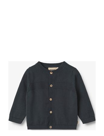 Knit Cardigan Sofus Tops Knitwear Cardigans Navy Wheat