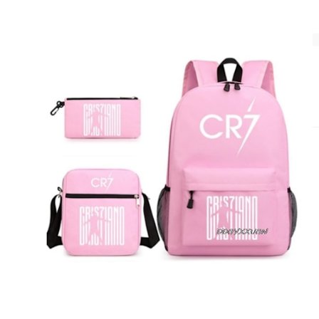 Fotboll Messi Unisex Skolväska Student Ryggsäck