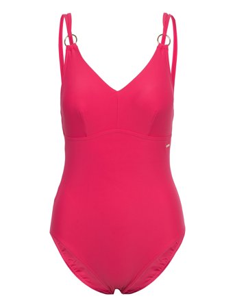 Womens Shaping Strappy 1 Piece Pink Speedo