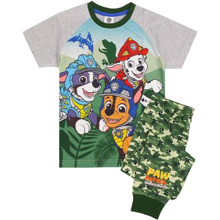 Paw Patrol Boys Roar-Some Rescue Dinosaur Pyjamas Set 3-4 år Green/Grey 3-4 Years