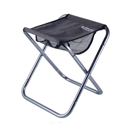 Mini Bärbar Utomhus Camping Fällbar Pall för Utomhusbruk (Grå*1PCS)