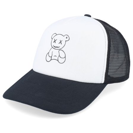 Iconic - Svart trucker Keps - Teddy White/Black Foam Trucker @ Hatstore