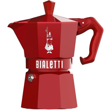 Bialetti Mokkabrygger 3 kopper, rød | KitchenOne
