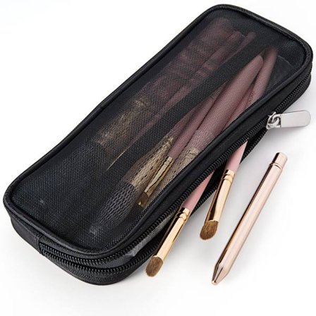 Makeup Brush Travel Case Kosmetisk toilettaske Organizer Mesh K