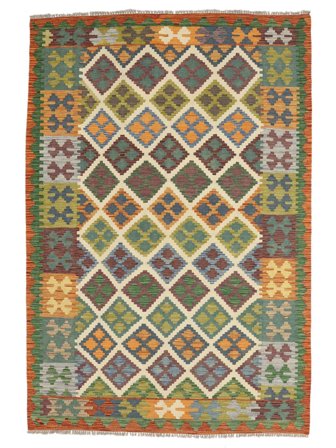Kilim Afghan Old Style Rug Hand Woven 168X235 Brown/Dark Yellow Afghanistan