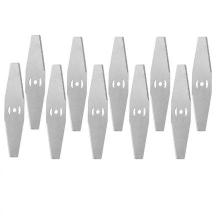 10-pack litiumelektriska trimmerblad, metallträdgårdsgräsklippningsblad,
