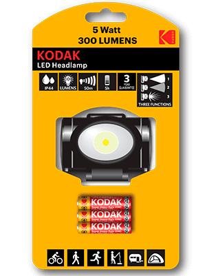 KODAK LED Headlamp 300lm incl.3xAAA