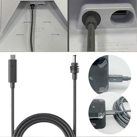 for STARLINK Mini USB-C til D C Strømkabel 100W med Lamper, Syv Farvelamper (FMY) 3m