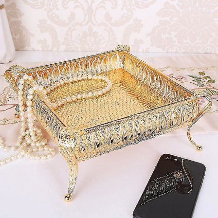 Firkantet Fruktskål Servering av Tørkede Nøtter Tallerken Snacksrett