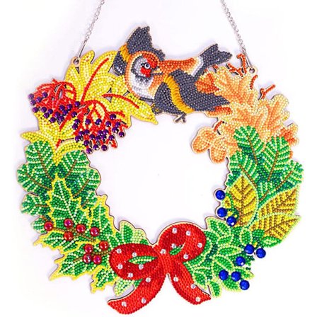 Diamant Kunstkrans Sæt, DIY Krystal Dørkrans 5D Diamant Maleri