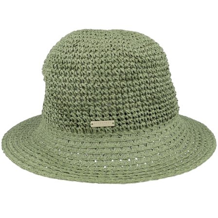Seeberger - Verde straw Cappello - Paper Crochet With Bow Grass Green Cloche @ Hatstore