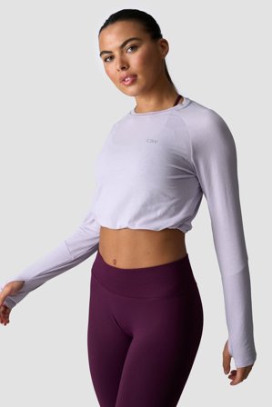 Define Cropped Adjustable Long Sleeve Light Lilac
