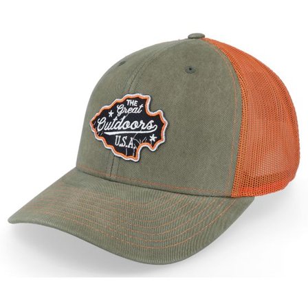 Wild Spirit - Grön trucker Keps - The Great Outdoors Usa Dark Loden/Terra Cotta @ Hatstore