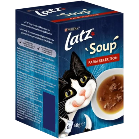 Purina Latz - Soup Farm Selection 6-pakning x 48 g - Katt - Kattefôr & kattemat - Våtfôr og våtmat - ZOO.no