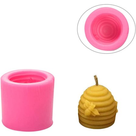 1 x 3D silikoneform i form af en bi til stearinlys,