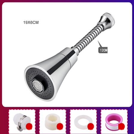 1 stk. køkkenhane med spray 360° drejelig tud køkkenarmatur T