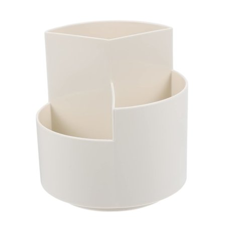 Skrivebords blyant penneholder, 3 slots 360-graders roterende blyant penne skrivebordsarrangører, skrivebordsopbevaring pennearrangører kontorartikler