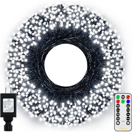Ollny julelys, 500 LED 50 m lange juletræslys med 8 Cool White