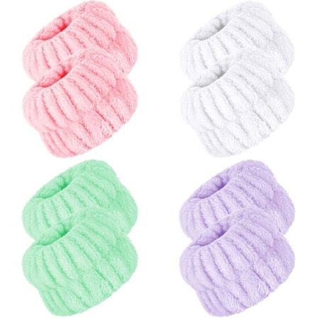 8 stk. Spa Håndledsvaskebånd Mikrofiber Håndledsvaskehåndklæde Bånd Håndledsband Til Vask Ansigt Absorberende Håndledsband Håndleds svedbånd Til 