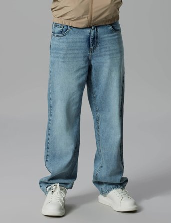 LMTD Nlmbex Dmn R Loose Pant - Blue - 170