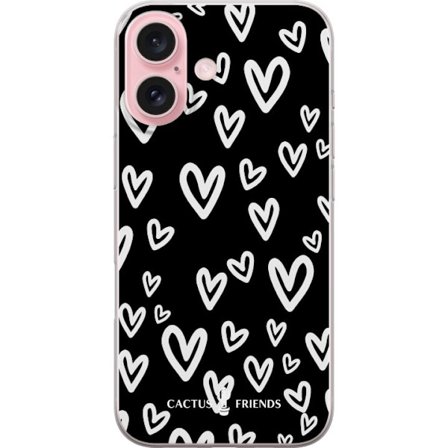 Kompatibelt Mobildeksel til Apple Apple iPhone 16 Cactus and Friends - Handdrawn Love Chaos