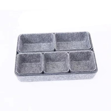 Stofkasser til nem organisering, 8-pak LightGrey