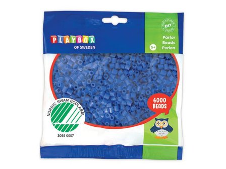 PLAYBOX Rörpärlor blåa 6000/fp - Lyreco - Skola och förskola - Hobbymaterial - Nabbipärlor - Rörpärlor