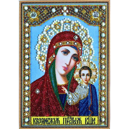 Rund full drill diamantmålningssats, 5D DIY diamantmålning Jungfru Maria diamantkonstsatser