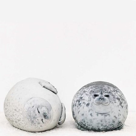 MerryXD Chubby Blob Selpute, Fylt Bomulls Plysj Dyreleke Søt Hav Medium (17,6 tommer) (LGL)