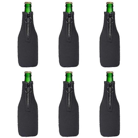 Ølflaske Cover Sleeve Neopren Ølkøler Cover Isolering Sleeve Med Lynlås Til 12 /330ml Flasker