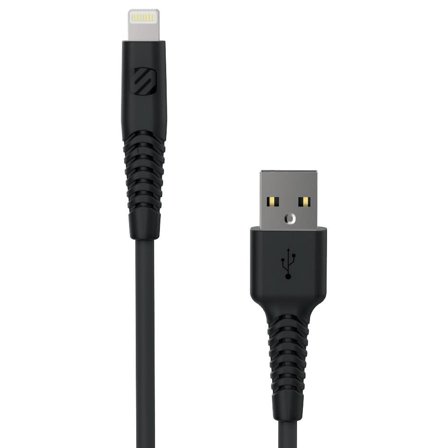 Scosche StrikeLine HD USB-kabel USB-A til Lightning, svart, Stikkontakter & kabler