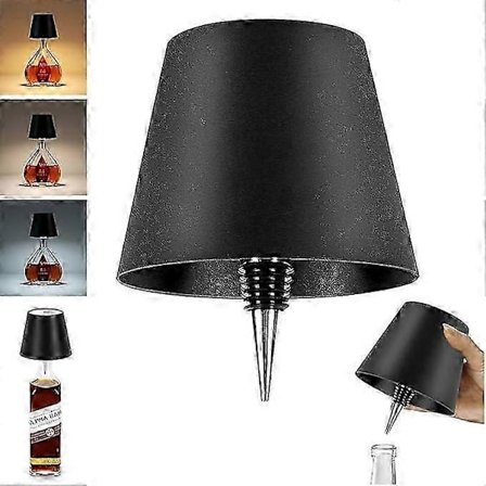 Trådløs Vinflaskelampe Touch Kontrol Lampe RGB/3 Farver Natlys, Genopladelig Led Flaskelampe Trådløse Bordlamper til Soveværelse Restau [DB]