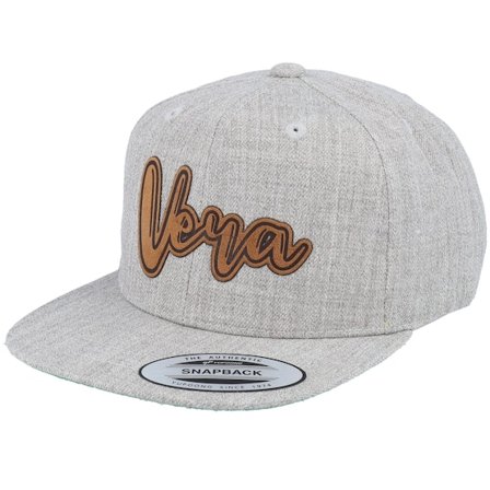 Kinder Kiddo Cap - Grau snapback Cap - Kinder Vera Engraved Patch Heather Grey Snapback @ Hatstore