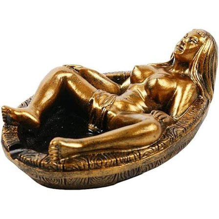 Retro-tupakka-astia, hartsista valmistettu alaston naishahmo, hartsista valmistettu kylpyammepatsas, kannettava tupakka-astia sisä- ja ulkokäyttöön, 