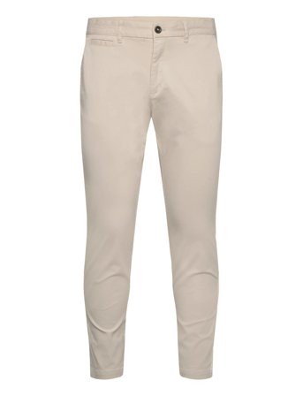 Mango Prato Cropped Tapered Chino Trousers - Beige - 56