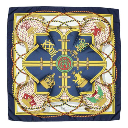 Hermès Vintage, Pre -owned Scarf Blauw, Dames, Maat:ONE Size