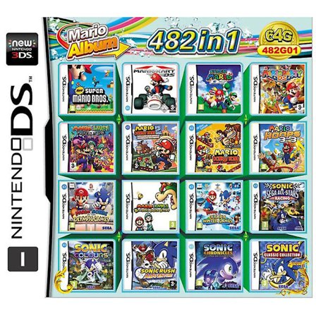 Samlingsspelkassettkort för Nintendos Ds 3ds 2ds Super Combo Multi Cart