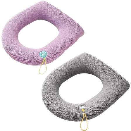 Cover Cover Mjukt och varmt cover 2 delar av cover, infällbar och förtjockad toalettkudde, stickad stil Cus