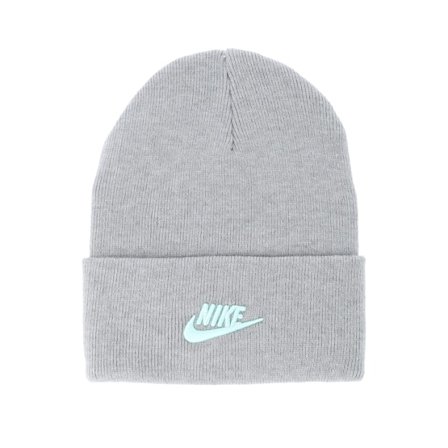 Nike - Grijs cuff Beanie - Peak Beanie Futura Grey Heather/Mint Foam Cuff @ Hatstore