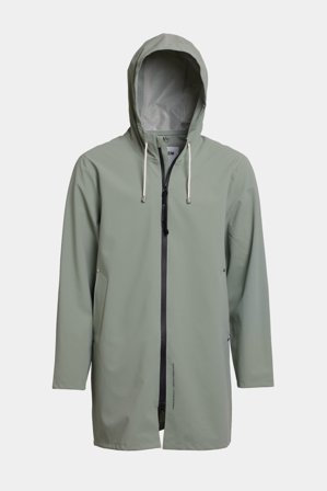 Stockholm Lightweight Zip Matte Raincoat Comet
