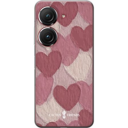 Kompatibelt Mobildeksel til Asus Asus Zenfone 9 Cactus and Friends - Blush Paper Hearts