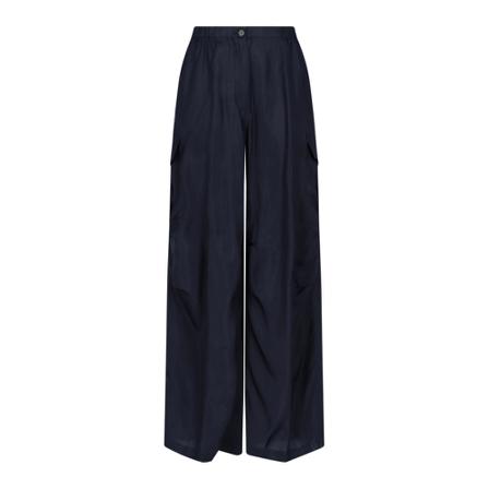 Aspesi, Wide Trousers Blauw, Dames, Maat:S