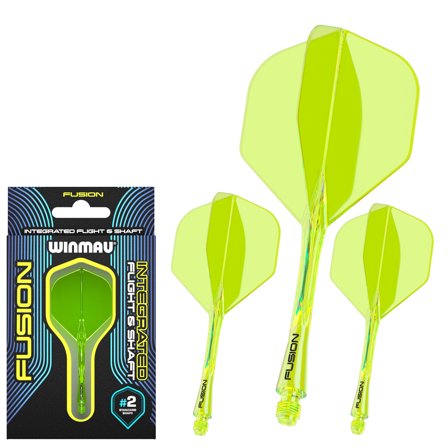 Fusion Integrated Flight & Shaft - Neon Yellow | Winmau Intermediate / Yellow
