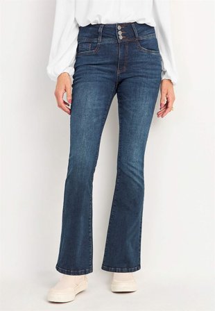 Cellbes of Sweden - Boot cut jeans med høy midje Jennifer i mørk blå / denim for damer i størrelse 42R