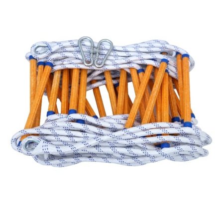 Fire Safety Rope Ladder, Flame Retardant, with 2 Climbing Buckles