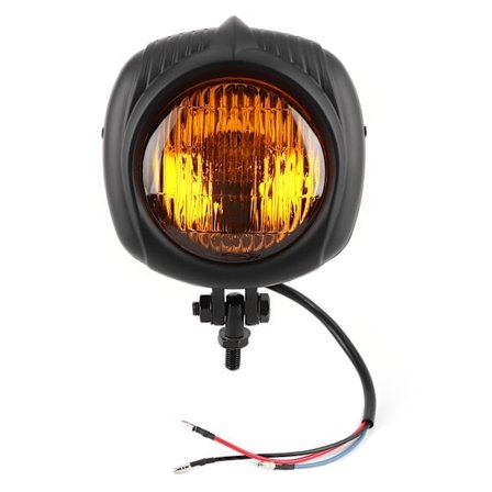 4 tum 12V Universal Motorcykel Strålkastare Gul Transparent Lampskärm Passar Yamaha